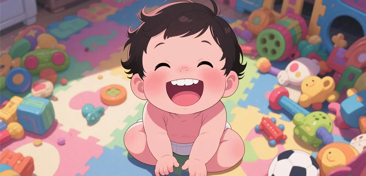 baby's bright smile