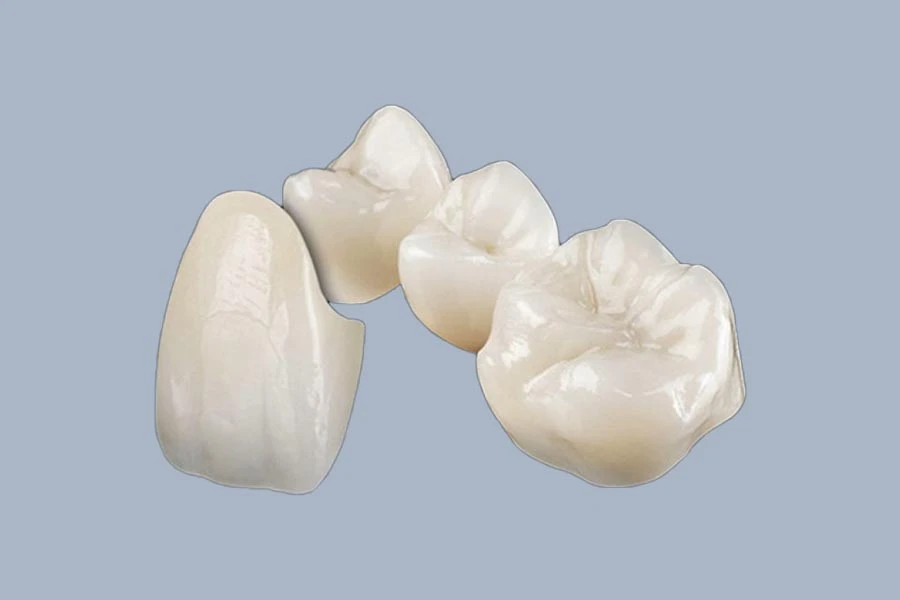 making a crown to cover the exposed dentin - What are teeth made of
